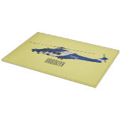 Cartoon-Illustration für Polizeihubschrauber Schneidebrett (Ecke)