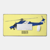 Cartoon-Illustration für Polizeihubschrauber Schreibtischunterlage (Tastatur & Maus)