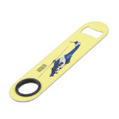 Cartoon-Illustration für Polizeihubschrauber Speed Flaschenöffner (Vorderseite Schrägansicht)