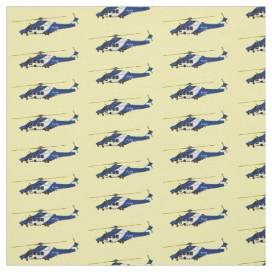 Cartoon-Illustration für Polizeihubschrauber Stoff (Muster)