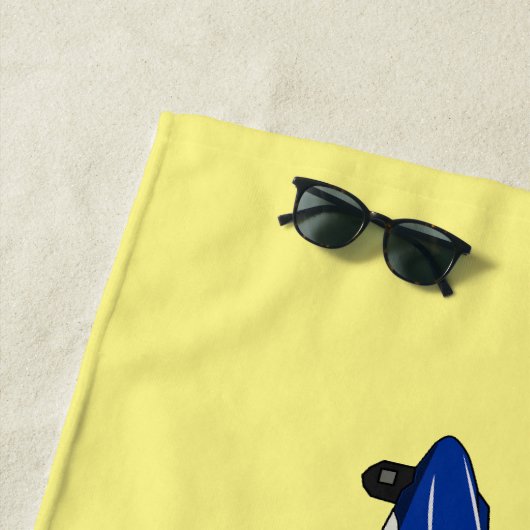 Cartoon-Illustration für Polizeihubschrauber Strandtuch (Beispiel)