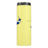 Cartoon-Illustration für Polizeihubschrauber Thermosbecher (Rückseite)