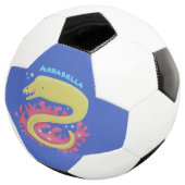 Cartoon-Illustration Fußball (Dreiviertel)
