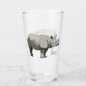 Cartoon-Illustration Glas (Rückseite)