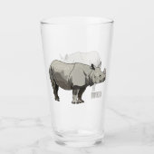 Cartoon-Illustration Glas (Vorderseite)