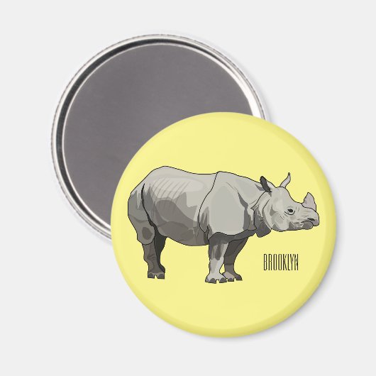 Cartoon-Illustration Magnet (Vorderseite/Rückseite)