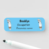 Cartoon-Illustration Namensschild (Beispiel)