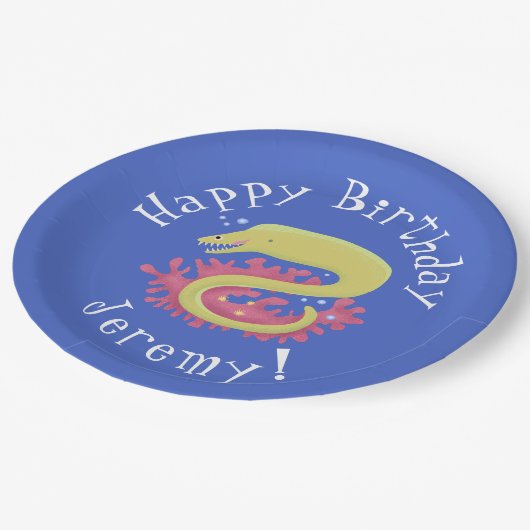 Cartoon-Illustration Pappteller (Schrägansicht)