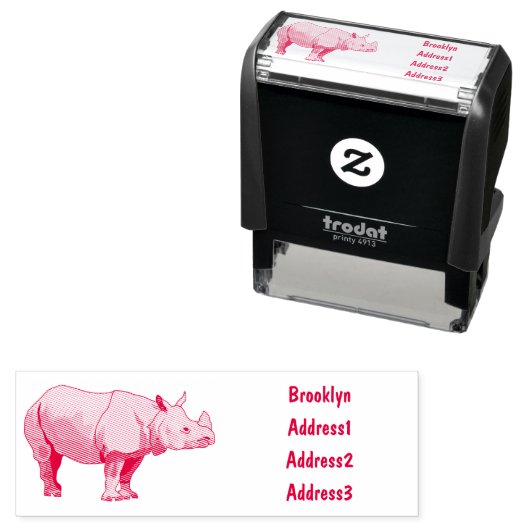 Cartoon-Illustration Permastempel (Beispiel)