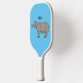 Cartoon-Illustration Pickleball Schläger (Links)