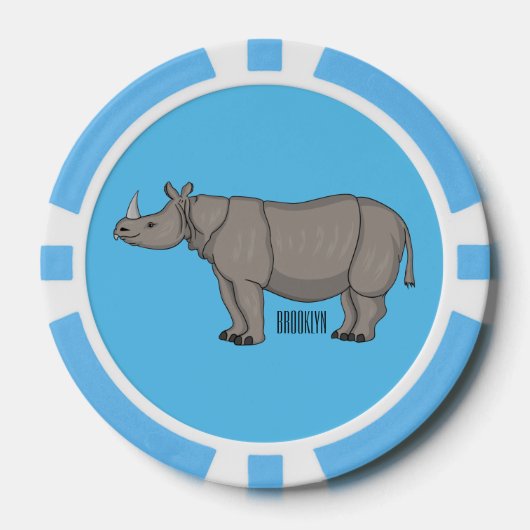Cartoon-Illustration Pokerchips (Vorderseite)