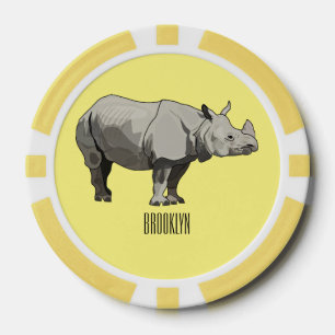 Cartoon-Illustration Pokerchips