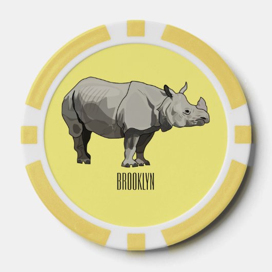 Cartoon-Illustration Pokerchips (Vorderseite)