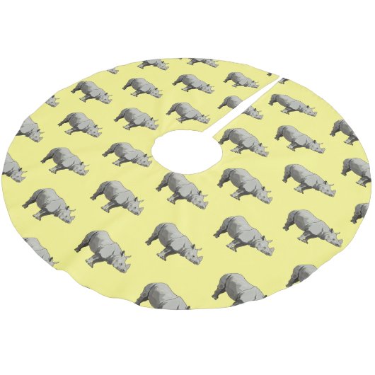 Cartoon-Illustration Polyester Weihnachtsbaumdecke (Schrägansicht)