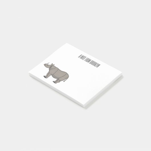 Cartoon-Illustration Post-it Klebezettel (angewinkelt)