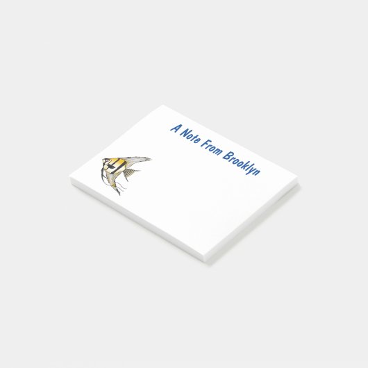 Cartoon-Illustration Post-it Klebezettel (angewinkelt)