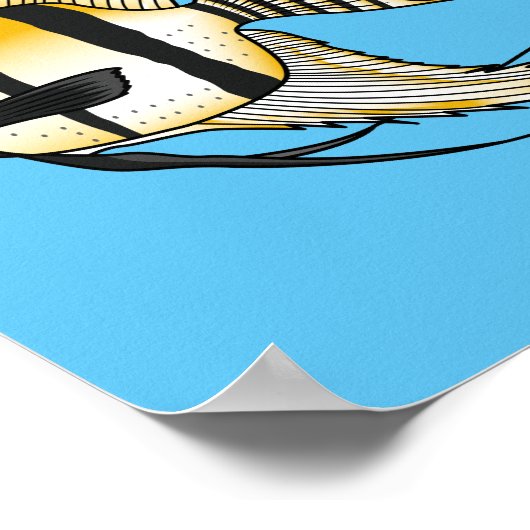 Cartoon-Illustration Poster (Ecke)