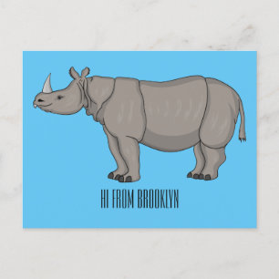 Cartoon-Illustration Postkarte