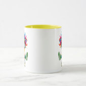 Cartoon-Illustration Regenbogen-Nerd-Kind Tasse (Zentrum)
