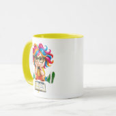Cartoon-Illustration Regenbogen-Nerd-Kind Tasse (Vorderseite Links)