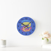 Cartoon-Illustration Runde Wanduhr (Zuhause)