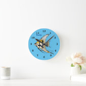 Cartoon-Illustration Runde Wanduhr (Zuhause)