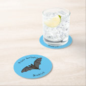 Cartoon-Illustration Runder Pappuntersetzer (Vor Ort)