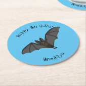 Cartoon-Illustration Runder Pappuntersetzer (Angewinkelt)