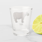 Cartoon-Illustration Schnapsglas (Rückseite)