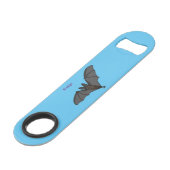 Cartoon-Illustration Speed Flaschenöffner (Vorderseite Schrägansicht)