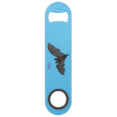 Cartoon-Illustration Speed Flaschenöffner (Rückseite)