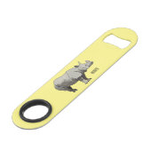 Cartoon-Illustration Speed Flaschenöffner (Vorderseite Schrägansicht)