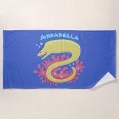 Cartoon-Illustration Strandtuch (Vorderseite)