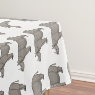 Cartoon-Illustration Tischdecke
