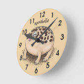 Cartoon-Illustration über den sonnigen Wüstenregen Runde Wanduhr (Winkel)