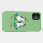 Cartoon-Illustration von bläulich-grünen Boobies Case-Mate iPhone Hülle (Rückseite (Horizontal))