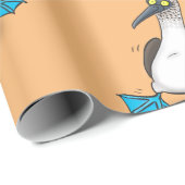 Cartoon-Illustration von bläulich-grünen Boobies Geschenkpapier (Rolleneckpunkt)