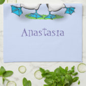 Cartoon-Illustration von bläulich-grünen Boobies Geschirrtuch (Gefaltet)