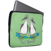 Cartoon-Illustration von bläulich-grünen Boobies Laptopschutzhülle (Vorne Rechts)