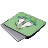 Cartoon-Illustration von bläulich-grünen Boobies Laptopschutzhülle (Vorne Knopf)