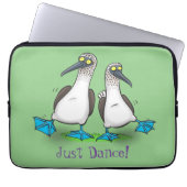 Cartoon-Illustration von bläulich-grünen Boobies Laptopschutzhülle (Vorderseite)