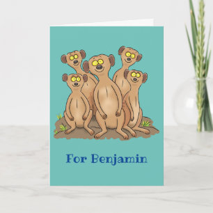 Cartoon-Illustration von Funny meerkat Karte