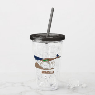 Cartoon-Illustration von Funny Roadrunner Acryltrinkbecher