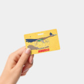 Cartoon-Illustration von Funny Roadrunner Ausweis (Handheld)