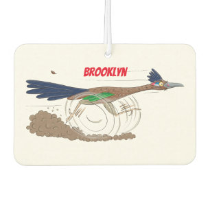 Cartoon-Illustration von Funny Roadrunner Autolufterfrischer