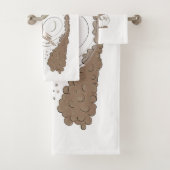 Cartoon-Illustration von Funny Roadrunner Badhandtuch Set (Insitu)