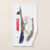 Cartoon-Illustration von Funny Roadrunner Badhandtuch Set (Handtuch)