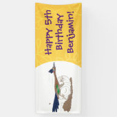 Cartoon-Illustration von Funny Roadrunner Banner (Vertikal)