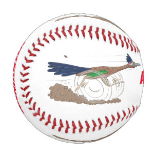 Cartoon-Illustration von Funny Roadrunner Baseball