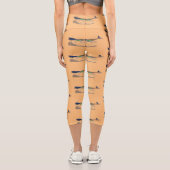 Cartoon-Illustration von Funny Roadrunner Capri Leggings (Rückseite)